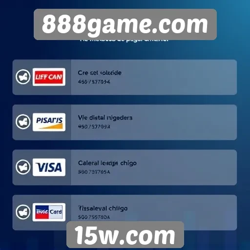 Comparação de métodos de pagamento disponíveis no 888game