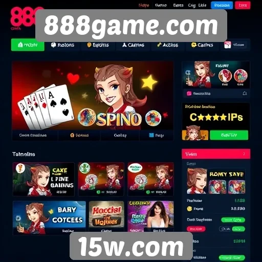 Interface do usuário do 888game.com é intuitiva